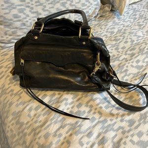Original Rebecca Minkoff Black quality leather and real brass hardware handbag